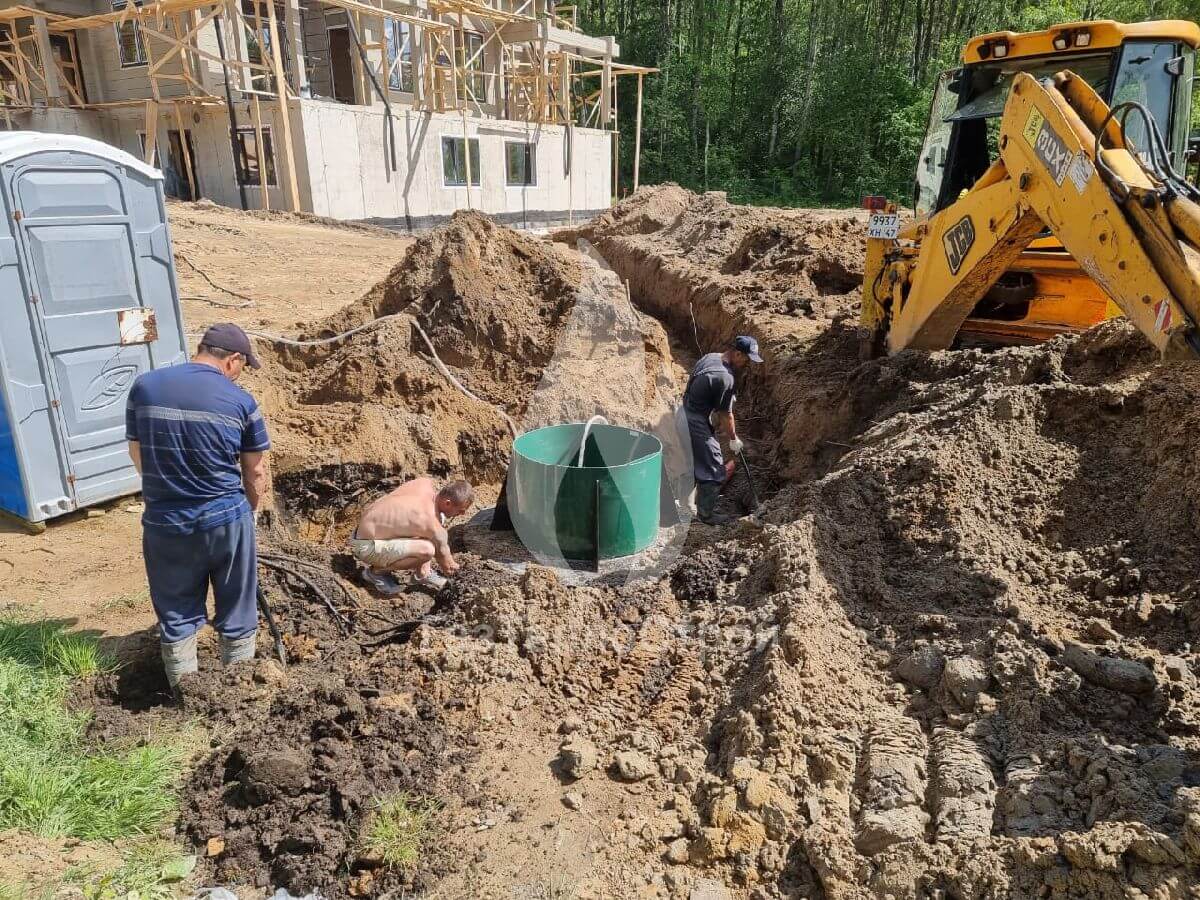 Процесс монтажа септика Евролос Био